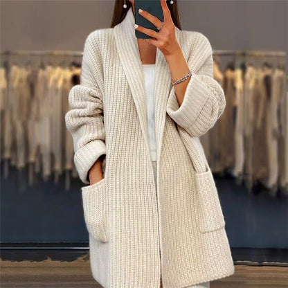 Lange gebreide vest voor dames – Warm – Stijlvol – Comfortabele pasvorm