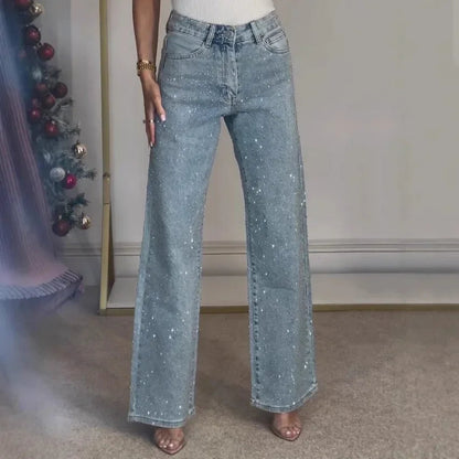 Sparkling jeans voor dames – Relaxed fit – Hoge taille – Stijlvolle look