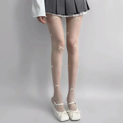 Damesmodieuze panty's - Elegant strikontwerp - Zachte stof - Veelzijdige stijl