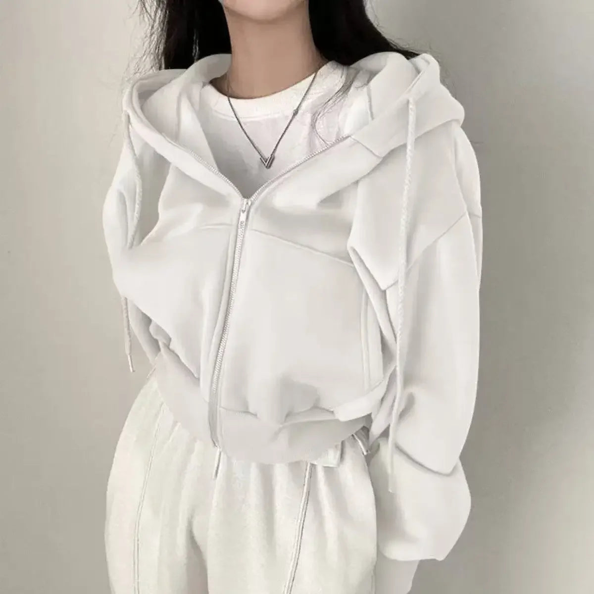 Winterhoodie voor dames – Kort model – Losse pasvorm – Trendy stijl