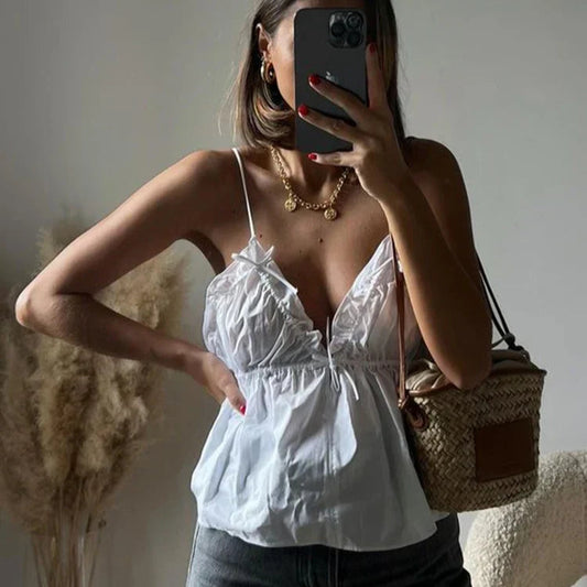 Damestop - Halterhals - Stretch stof - Slim Fit-1