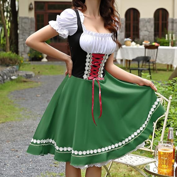 Dirndl-kostuum met blouse – Oktoberfest | Klassieke traditionele outfit voor vrouwen