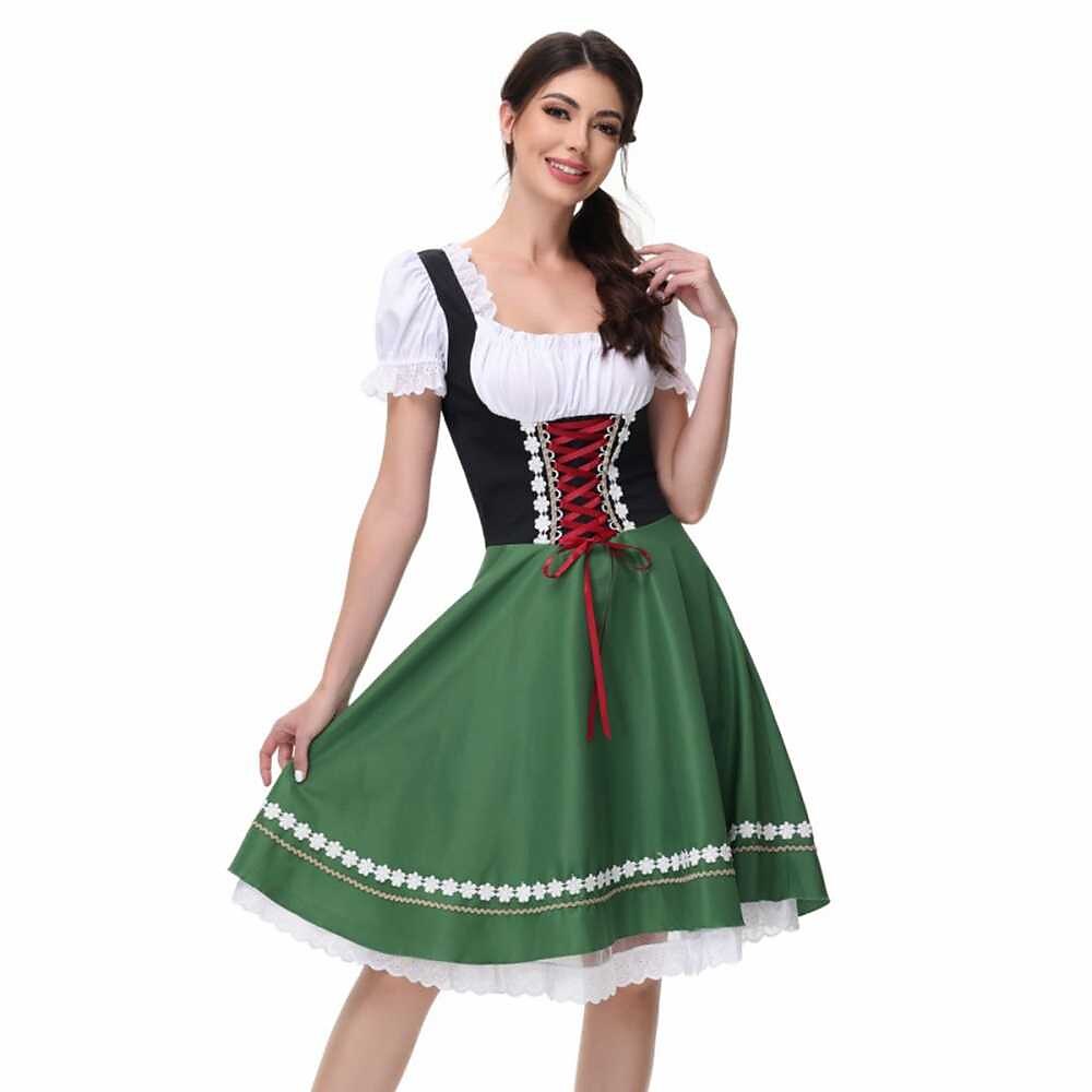 Dirndl-kostuum met blouse – Oktoberfest | Klassieke traditionele outfit voor vrouwen