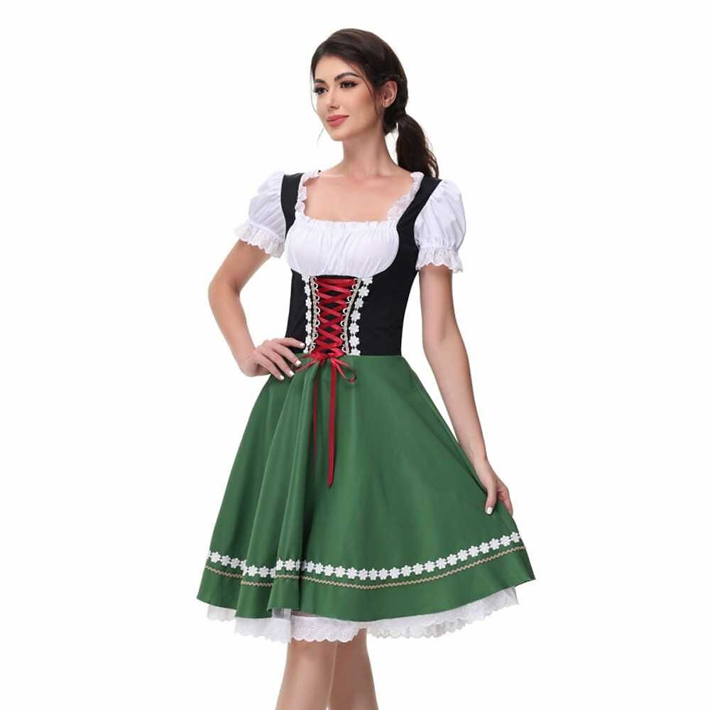 Dirndl-kostuum met blouse – Oktoberfest | Klassieke traditionele outfit voor vrouwen