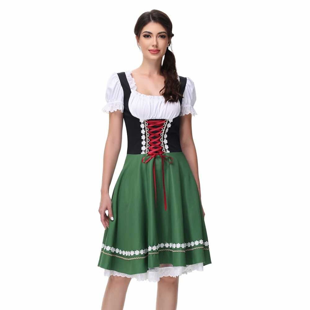 Dirndl-kostuum met blouse – Oktoberfest | Klassieke traditionele outfit voor vrouwen