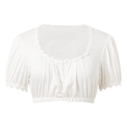 Dirndl blouse crop top – Oktoberfest | Kort traditioneel topje voor dames in een moderne stijl
