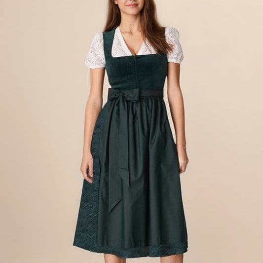 Dirndl voor dames in donkergroen – Oktoberfest | Klassieke klederdracht met een elegante touch