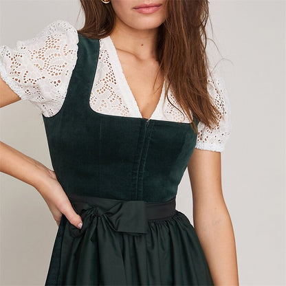 Dirndl voor dames in donkergroen – Oktoberfest | Klassieke klederdracht met een elegante touch