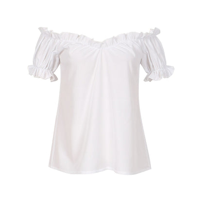 Dirndljurk in champagnegoud – Oktoberfest | Elegante traditionele jurk met schort en blouse