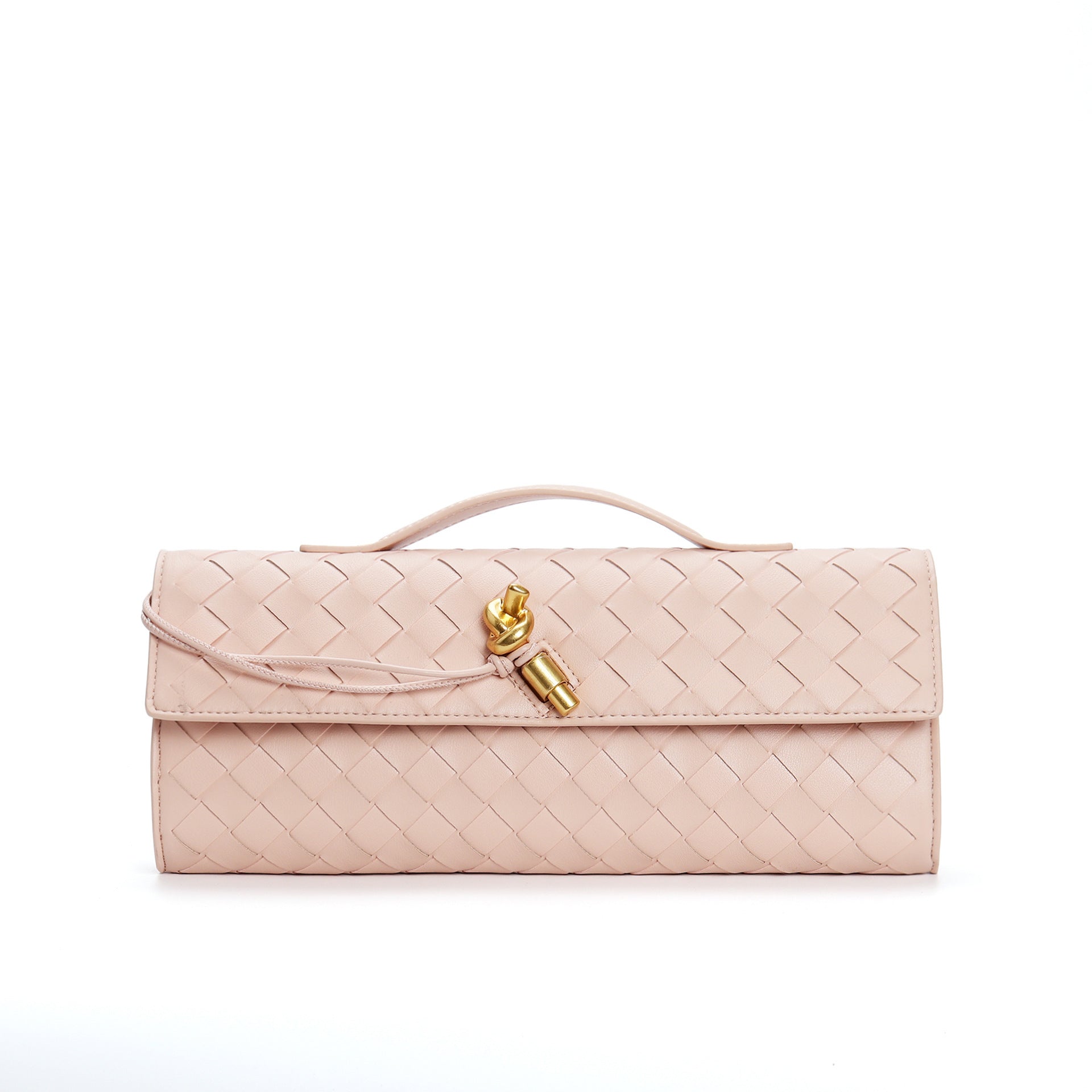 Leren clutch voor dames – Hoogwaardig rundleer – Moderne gevlochten look – Veelzijdige draagmogelijkheden