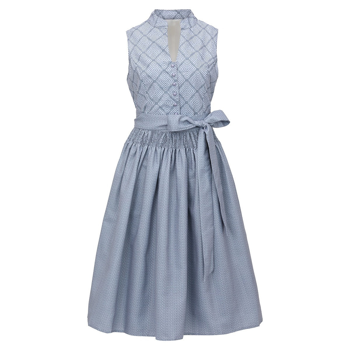 Elegante dirndljurk in grijs – Oktoberfest | Stijlvolle traditionele jurk met schort