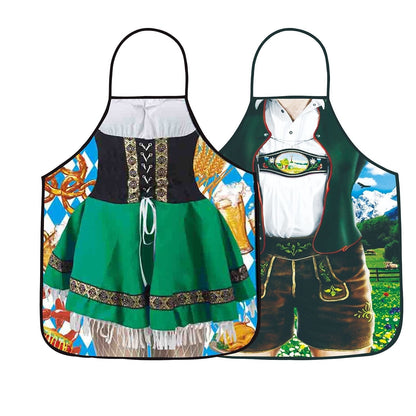 Grappige Oktoberfest-schorten – traditionele klederdrachtlook | Perfect voor stellen met gevoel voor humor