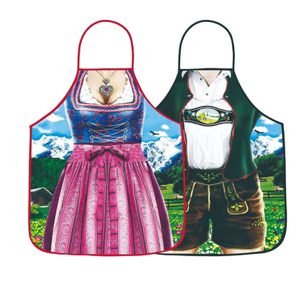 Grappige Oktoberfest-schorten – traditionele klederdrachtlook | Perfect voor stellen met gevoel voor humor
