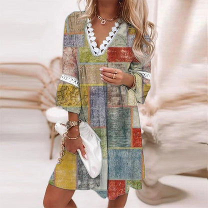 Damesjurk – Stijlvolle print – Zachte stof – Veelzijdige look