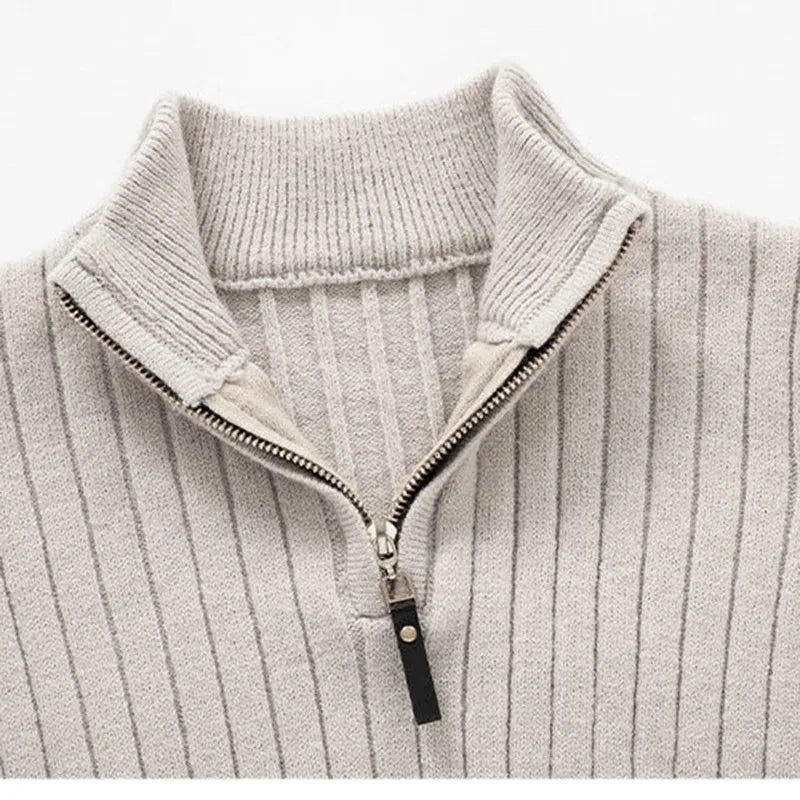 Heren trui met halve ritssluiting – Verhoogd comfort – Moderne look – Lichtgewicht warmte