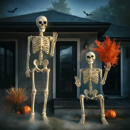 Halloween gigantische skeletdecoratie voor buiten