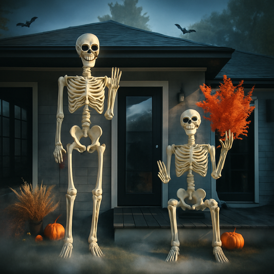 Halloween gigantische skeletdecoratie voor buiten