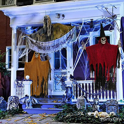 Halloween hangende skelet spook decoratieset