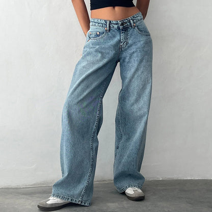 Damesjeans – Wijde pijpen – Lichte vintage wassing – Comfortabele pasvorm