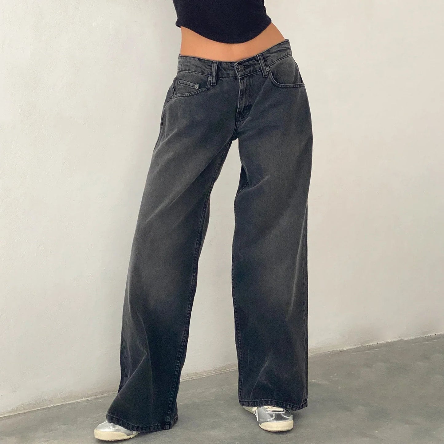 Damesjeans – Wijde pijpen – Lichte vintage wassing – Comfortabele pasvorm