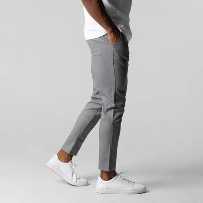 Heren chino broek – zachte stof – flexibel ontwerp – smart-casual stijl