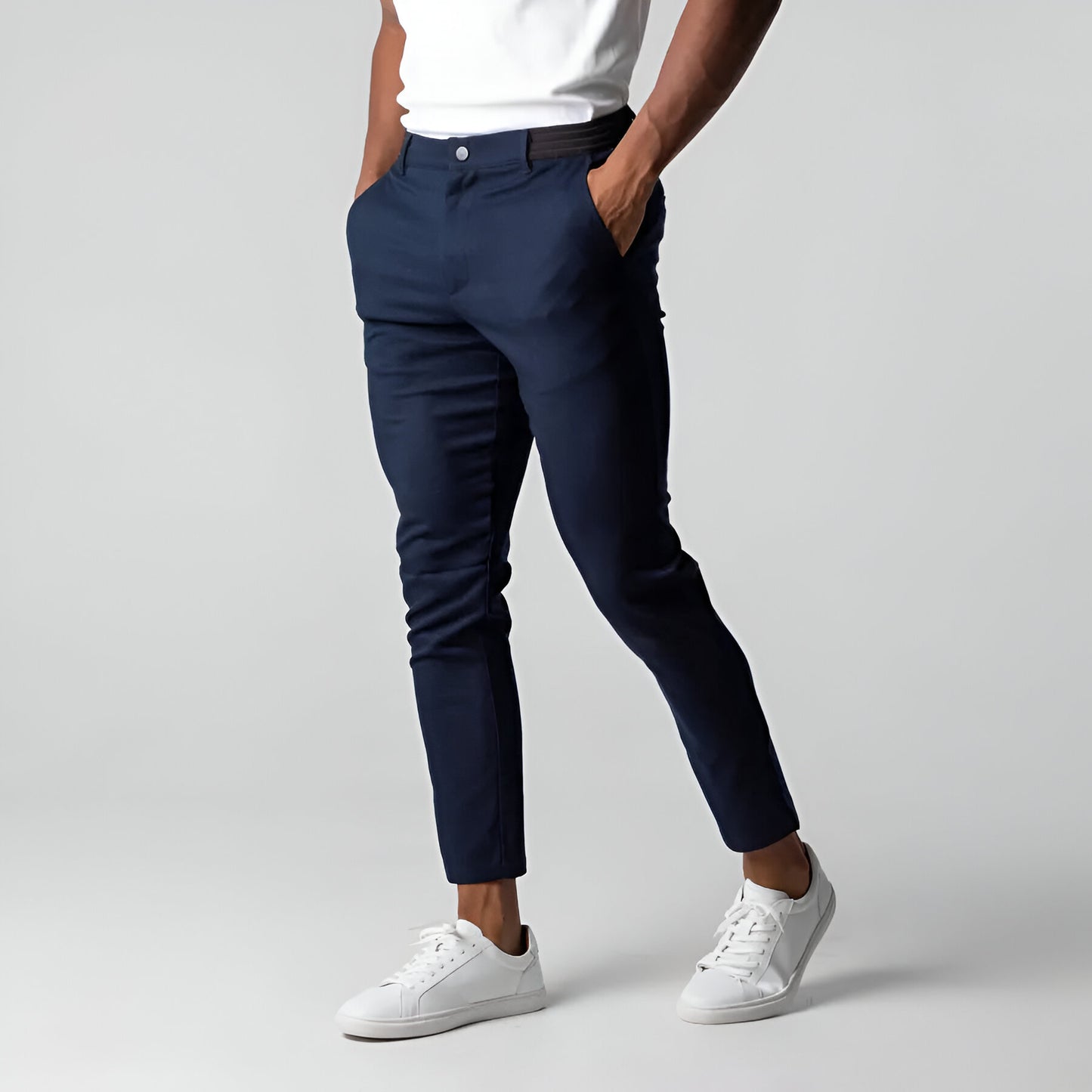 Heren chino broek – zachte stof – flexibel ontwerp – smart-casual stijl