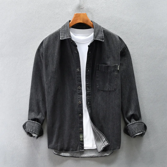 Heren Overhemd - Gewassen Denim - Ademend - Casual Look
