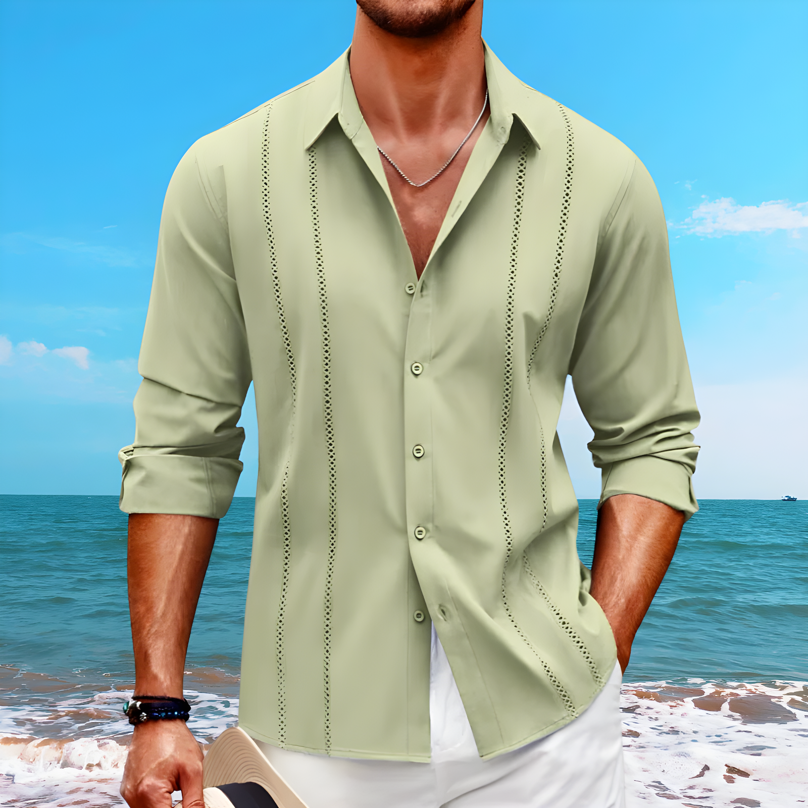 Heren casual overhemd – Ademende mix – Losse pasvorm – Tijdloze look