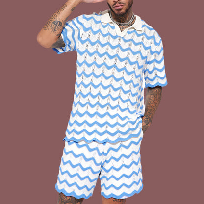 Heren poloshirt – Zigzagtextuur – Lichtgewicht comfort – Veelzijdig gebruik