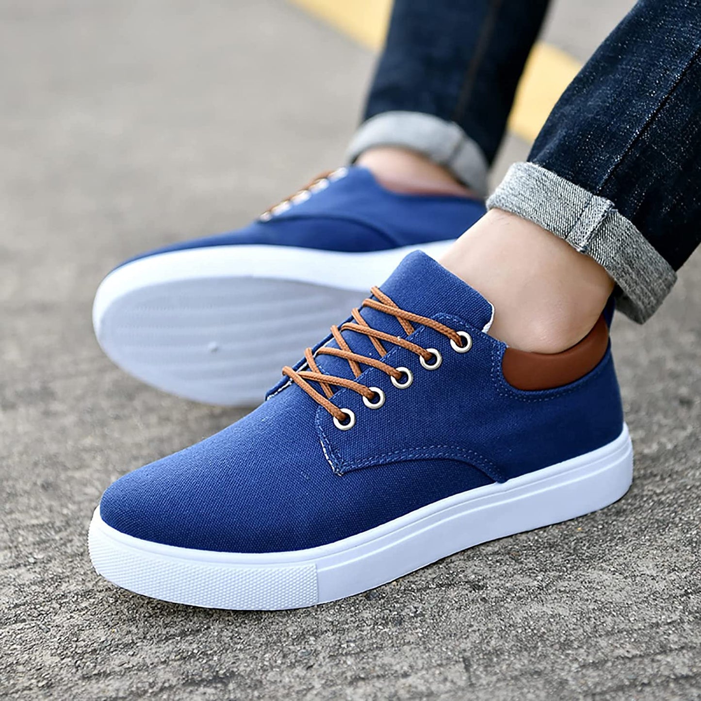 Heren sneakers – Lichtgewicht en ondersteunend – Vetersluiting – Ademend materiaal