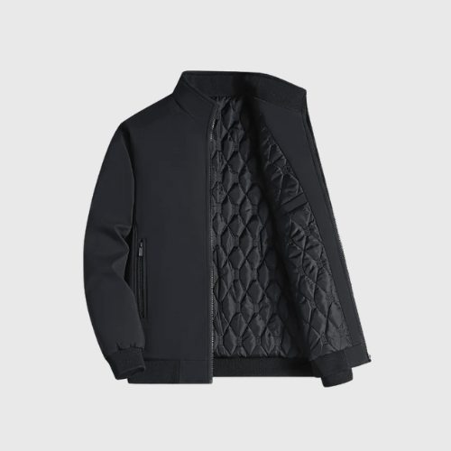 Heren pufferjas – Tijdloze stijl – Diamantsteekpatroon – Veelzijdige kraag