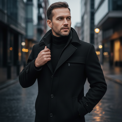 Heren winterjas - Sluiting met knopen | Sebastian