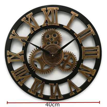 Industriele Wandklok Met Gears