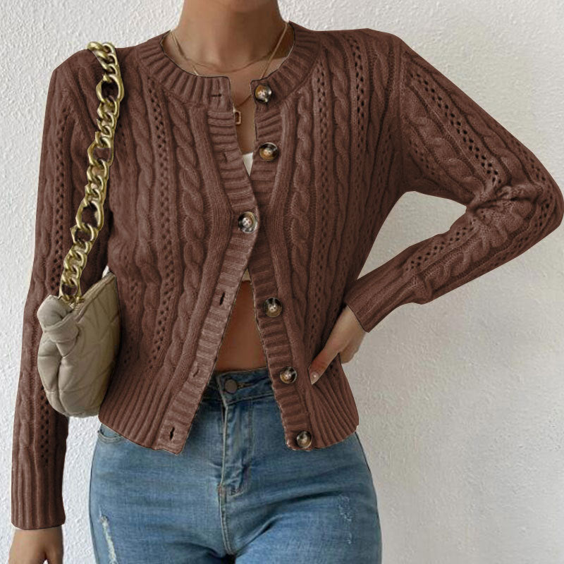 Gebreid vest voor dames – Kabelpatroon – Comfortabel – Veelzijdige stijl