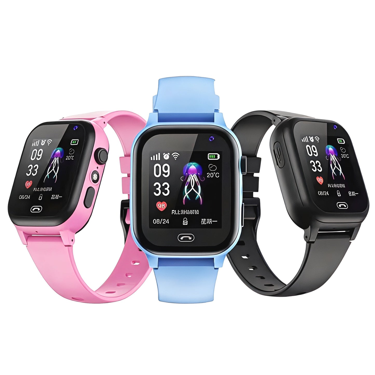 Kinder-Smartwatch met GPS-tracker, waterdicht, 4G-camera