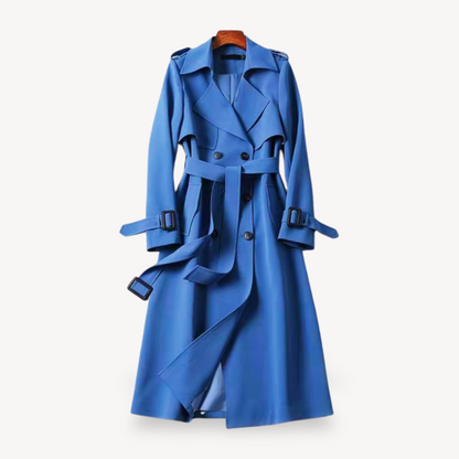 Dames trenchcoat – Tijdloos ontwerp – Tailleband – Katoenmix