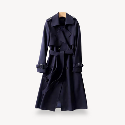 Dames trenchcoat – Tijdloos ontwerp – Tailleband – Katoenmix