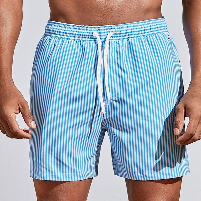 Herenzomerbroek – Gestreepte design – 100% katoen – Lichtgewicht pasvorm