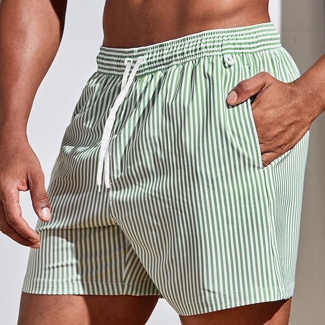 Herenzomerbroek – Gestreepte design – 100% katoen – Lichtgewicht pasvorm