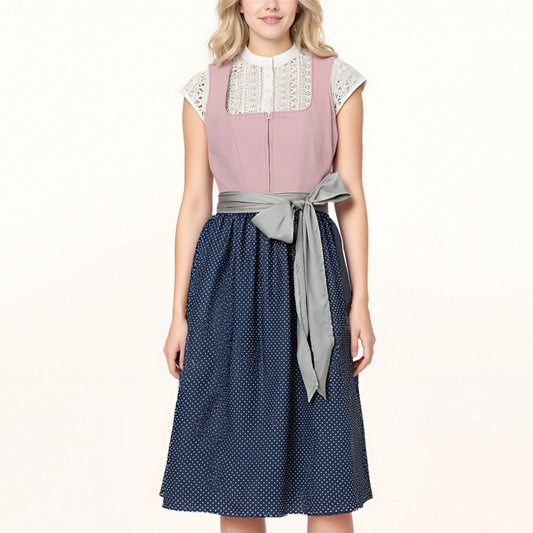 Lichtroze dirndl in vintage stijl – Oktoberfest | Romantische Wiesn-outfit voor een stijlvolle verschijning