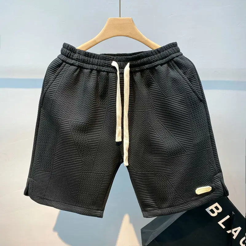 Heren shorts – Lichtgewicht stof – Verstelbaar trekkoord – Subtiel golfpatroon