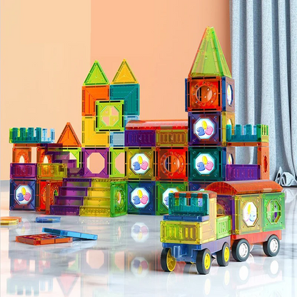 Magnetische Bouwstenen Set met LED-verlichting - 69-delig Educatief Speelgoed voor Kinderen