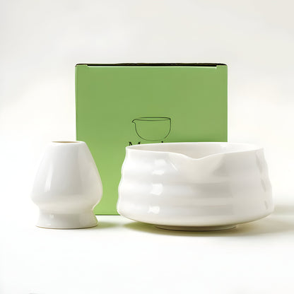 Matcha-set van keramiek – Een traditioneel Matcha-bereidingsset met kom, perfect om thuis te ontspannen.
