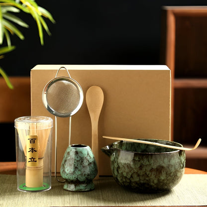 Matcha Set – Traditionele theeservice als cadeau, 6-delig voor de thee ceremonie van hoogwaardige materialen