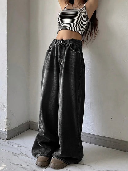 Damesjeans – Losse pasvorm – Wijde pijpen – Klassiek ontwerp