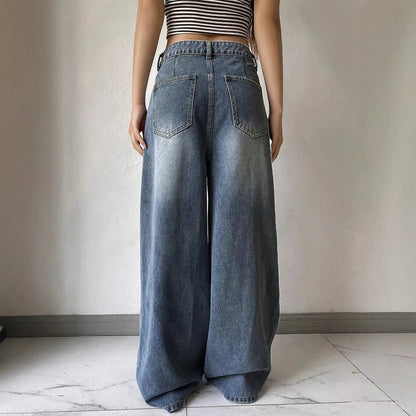 Damesjeans – Losse pasvorm – Wijde pijpen – Klassiek ontwerp