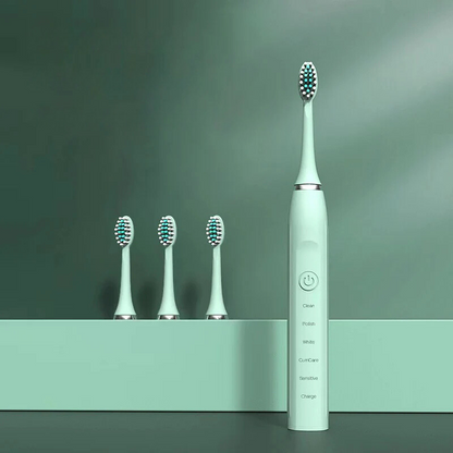 Sonic-tandenborstel voor vrouwen – niet oplaadbaar – waterdicht – inclusief 4 opzetborstels