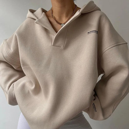 Oversized hoodie voor dames – verlaagde schouders – capuchon – comfortabele pasvorm