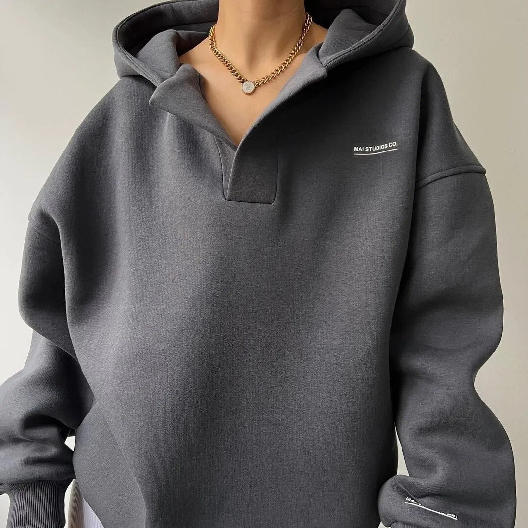 Oversized hoodie voor dames – verlaagde schouders – capuchon – comfortabele pasvorm