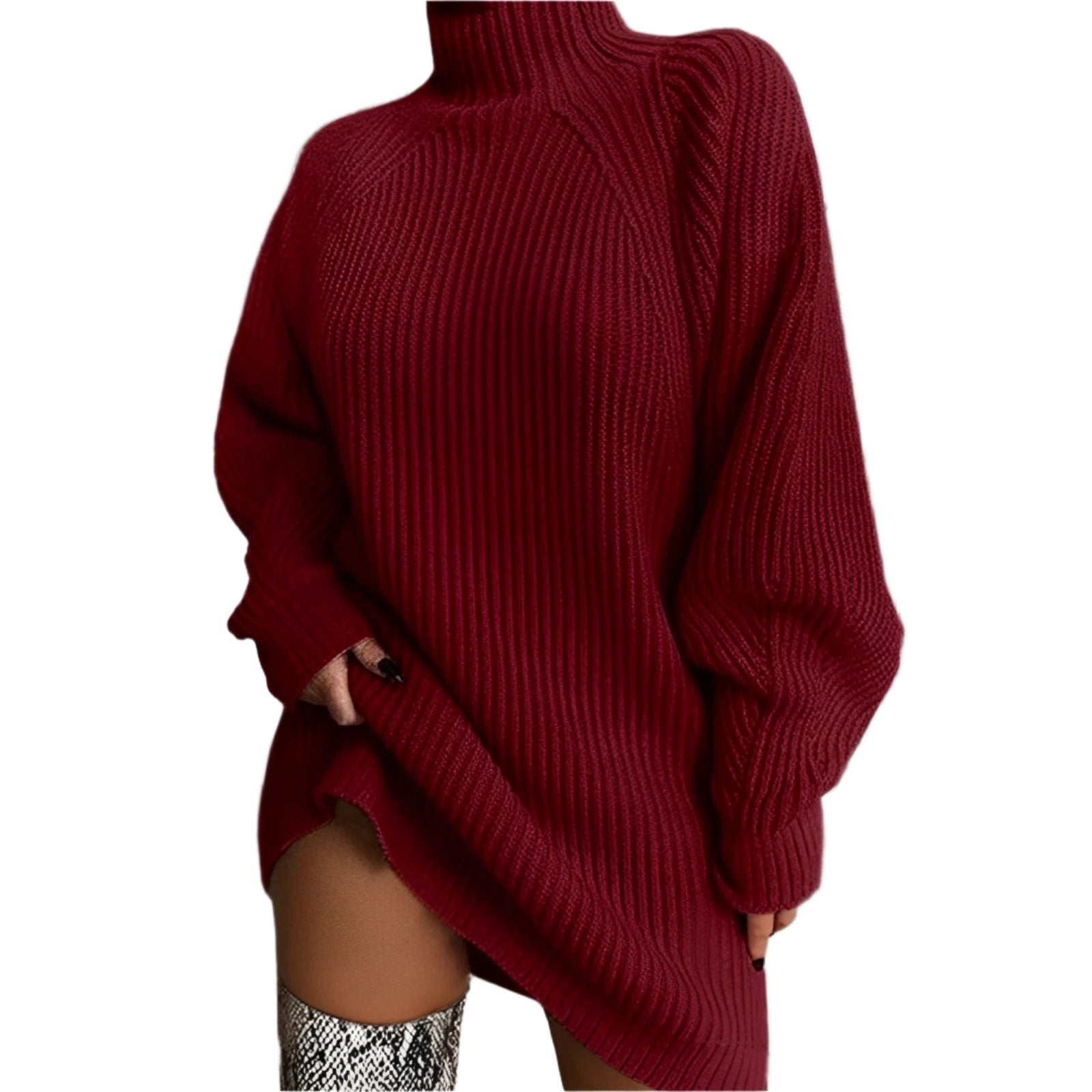 Dames coltrui – oversized pasvorm – hoge hals – comfortabel ontwerp